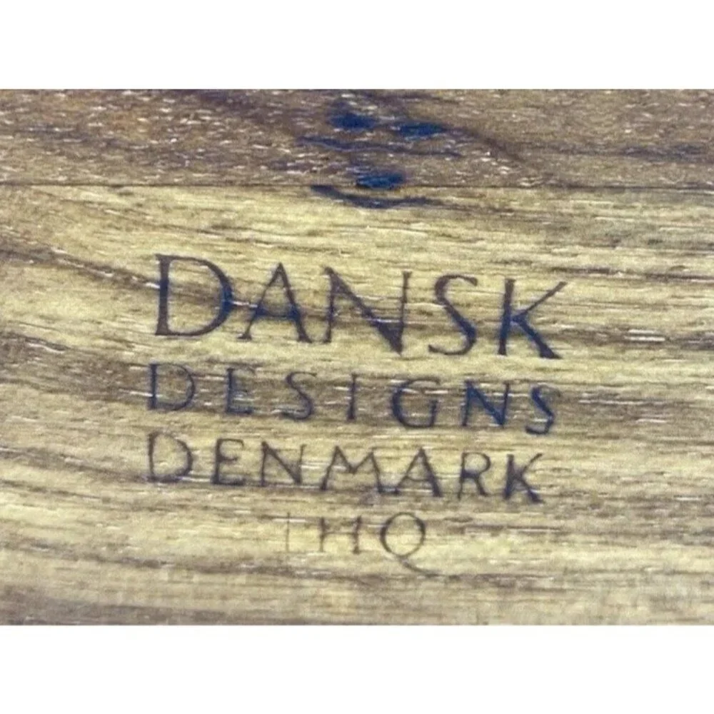 Vintage 1970s Dansk Teak Round Cheese Board Mid-Century Modern Denmark READ